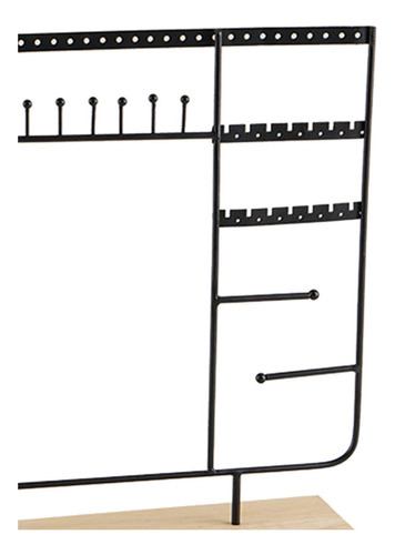Soporte Organizador De Joyas Con Base De Madera Estante De