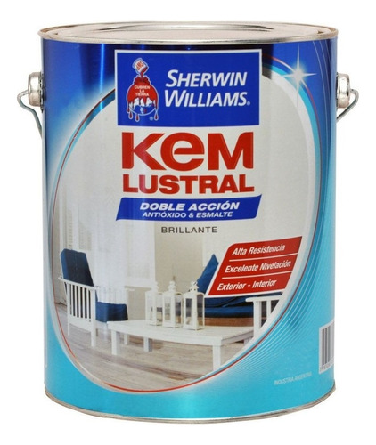 Esmalte Brillante Kem Lustral 20lt Blanco Sherwin Williams