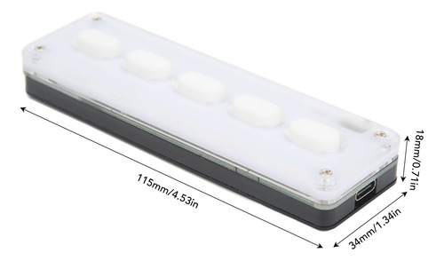 Mini Teclado Mecánico Bluetooth Usb De 5 Teclas, Teclado Uno