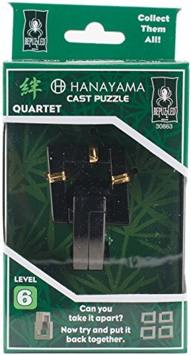 Cuarteto Hanayama Cast Metal Puzzle Rompecabezas (nivel 6)