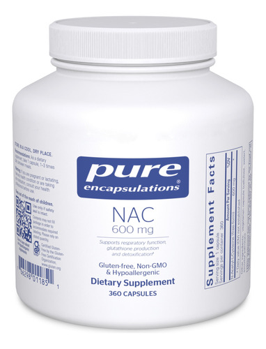 Aminoácidos Nac 600 Mg 360 Cápsulas Pure Encapsulations