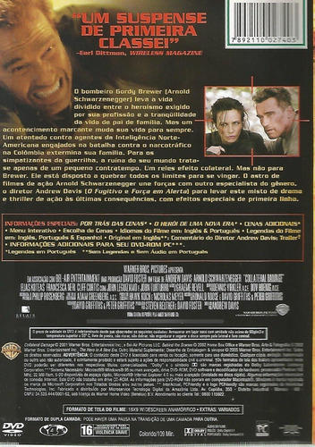 Dvd - Efeito Colateral - Arnold Schwarzenegger - Dublado (Usado)