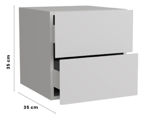 Buro Para Recamara Moderno 2 Cajones Mesa Noche Minimalista