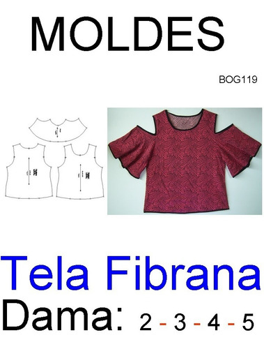 Moldes Patrones Para Remera De Mujer Tela Fibrana
