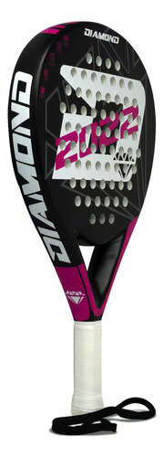 Raqueta De Padel Pala 100% Fibra De Carbon Forma Diamante Color Rosa