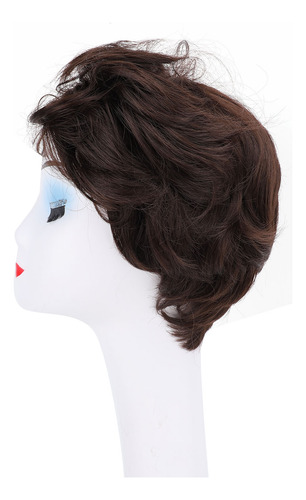 Peluca De Pelo Corto Para Hombre, Resistente Al Calor, Con F