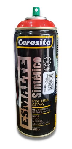 Spray Esmalte Sint.secado Rapido 485 Cc Fluorescente Rojo