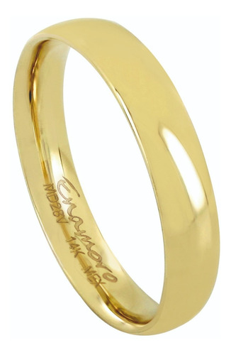 Argollas De Matrimonio Amarillas Confort  Oro 14k