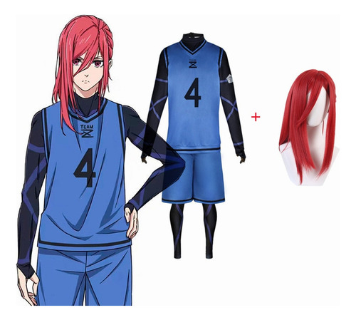 G Camiseta De Fútbol Anime Blue Lock No.4 Isagi Yoichi
