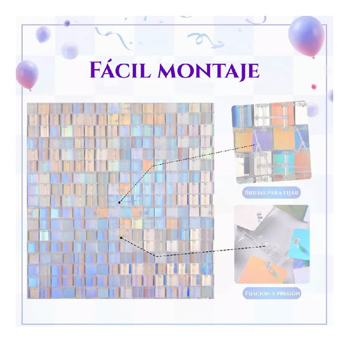Wv . Panel Decorativo Hogar 4d Fiesta Shimmer Wall 30*30cm
