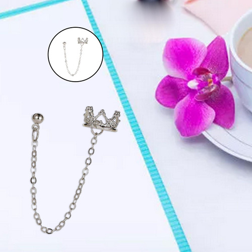 Pendientes De Cadena De 2 Piezas Pendientes De Oreja De Moda