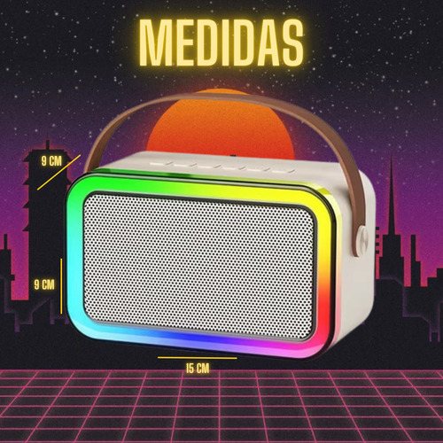 Caixa Som Com Microfone Infantil Caixinha Bluetooth Karaoke