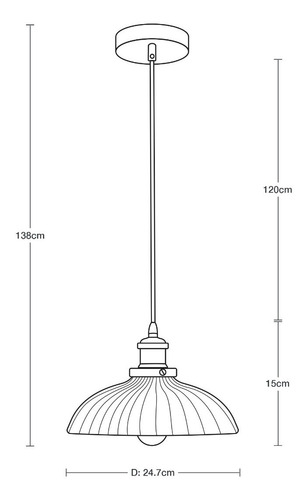 Lámpara Colgante Acabado En Negro Socket E27 60w 1 Luz Lumimexico 20846-2