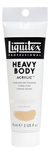 Pintura acrílica Liquitex S1, 59 ml, color titanio sin blanquear, 434