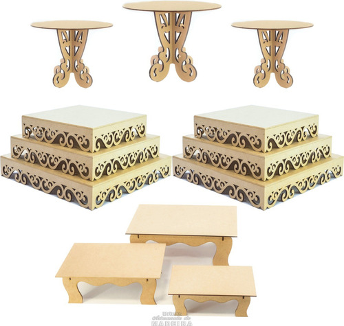 Kit Festa Provençal Arabesco Mdf Cru 12 Peças Promoção