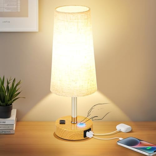 Lámpara De Mesita De Noche Con Control Táctil Para Dormitori