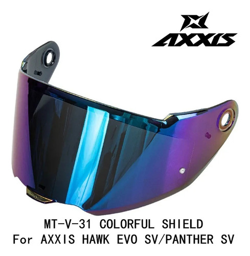 Lente Negra Para Casco De Moto Axxis Mt-v-31 Adecuada Para M