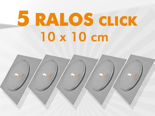 Kit 05 Ralo Click Inteligente Para Piso 10 Cm X 10 Cm