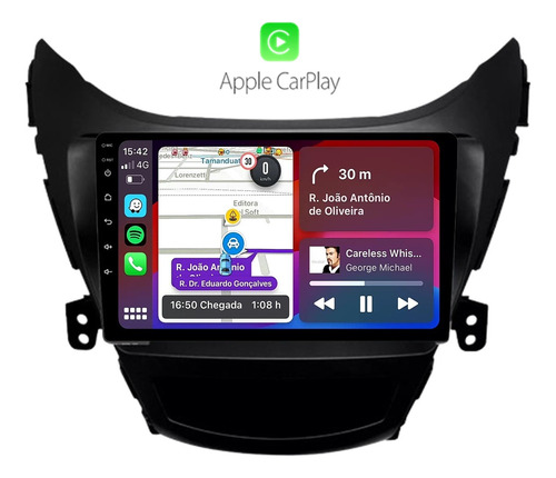 Multimidia Hyundai Elantra 12/14 Android 14 2gb Carplay 64gb