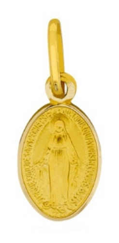 Colgante Virgen De Los Rayos Y Cadena 50cm Oro 18 Kilates