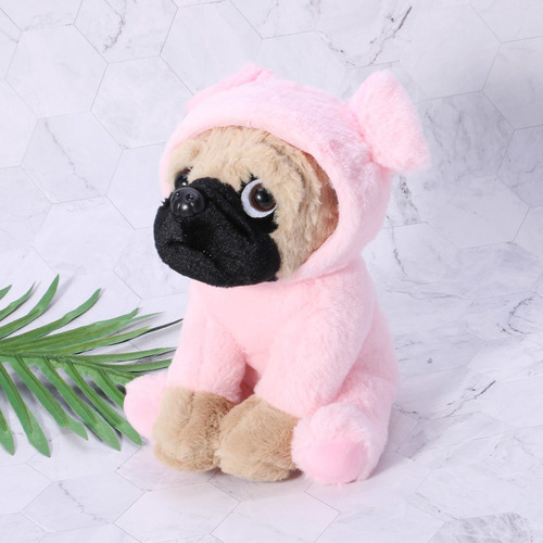 Nova Grande Pelúcia Brinquedos 10\ Pug Cão Em 6 Trajes Fofin