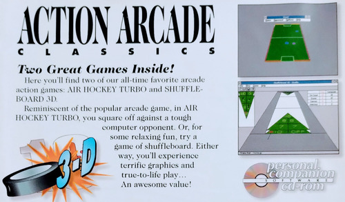 Action Arcade Classics Cd-rom Air Hockey Turbo3 - D