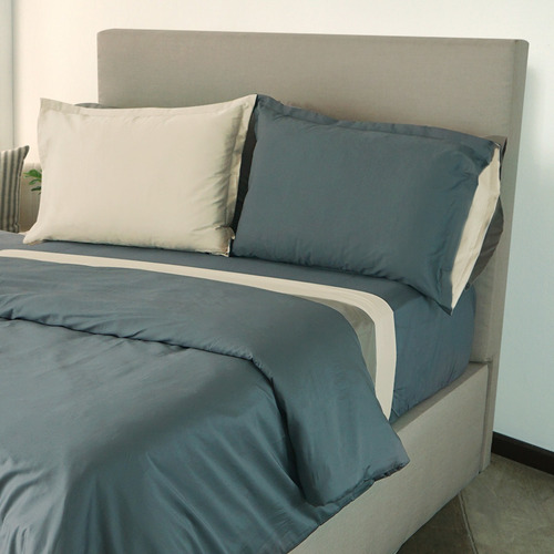 Funda De Duvet Dues 300 Hilos 100% Algodón Beige Matri Queen