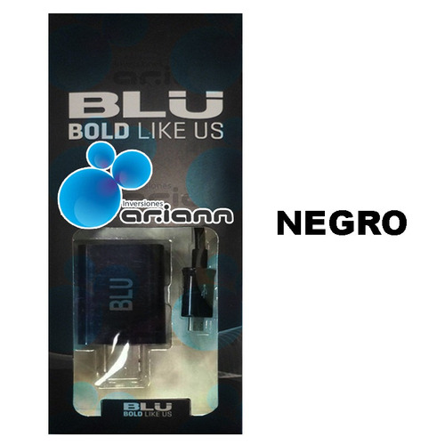 Cargador Negro Cable Usb Blu Studio Dash Advance Life Neo