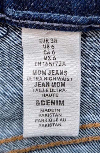Pantalón Jean Mujer Azul Oscuro H&m Original Nuevo Talle 38