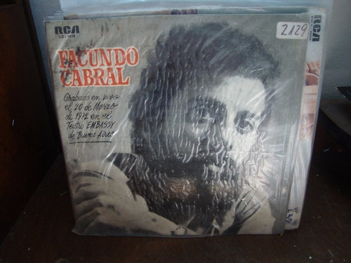 Vinilo Facundo Cabral Grabado En Vivo 20 De Enero De 1972 F3