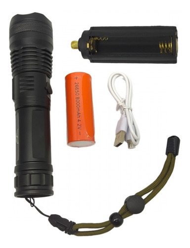 Lanterna Tática Led Recarregável Resistente Altomex Al-b1991