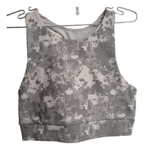 Top Deportivo Para Dama Color Gris Y Blanco Talla Grande