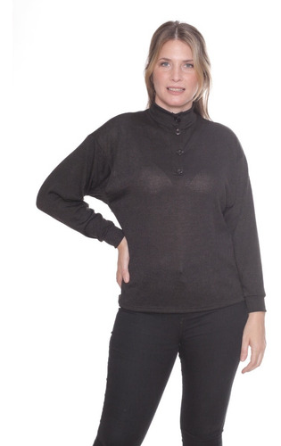 Imagen 1 de 8 de Sweater Dama Talles Grandes De Lanilla Con Cuello - Mujer