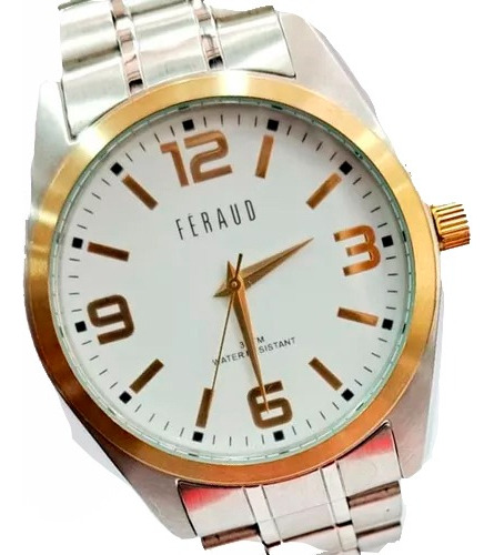 Reloj Feraud Men Lf204gcd  100% Acero Cristal Duro 30m Gemma