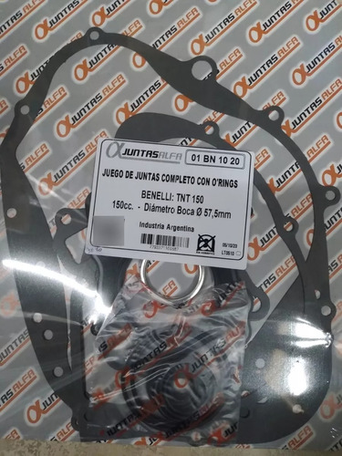 Juego Juntas Motor Completo C/orings Benelli Tnt150- En Xero