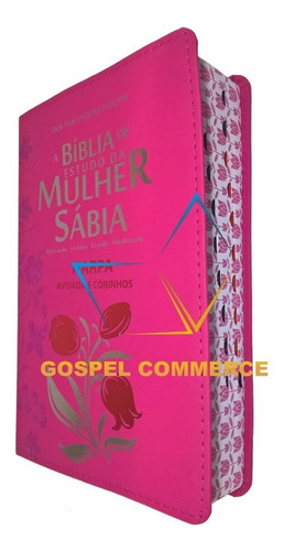 Imagem 1 de 4 de Bíblia De Estudo Da Mulher Sábia Com Índice E Harpa Pink