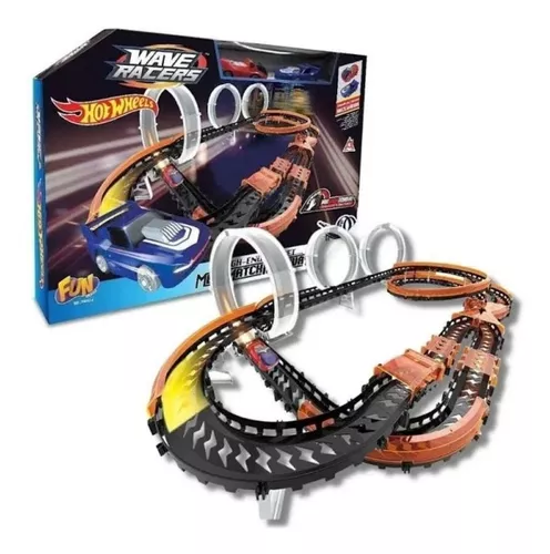 Conjunto de Pista e Mini Veículos - Wave Racers - Mega Match Race Way - Fun