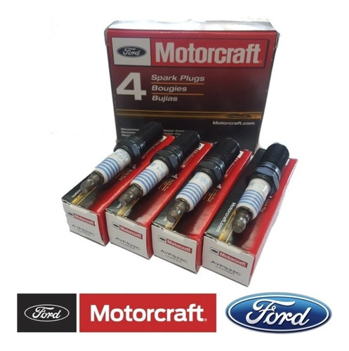 Imagen 3 de 6 de Bujía Motorcraft Ecosport Ka Fiesta One Focus 1.6 Ayfs22c Ro