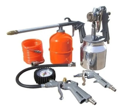 Kit Set Juego 5 Piezas Bta Compresor De Aire Pistola Succion