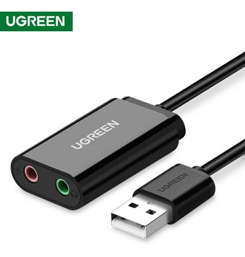 Ugreen Adaptador Audio Usb Tarjeta Sonido Externa 3.5mm Mic