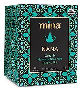 Mina Organic Moroccan Nana Mint Herbal Tea, Caffeine Free, S