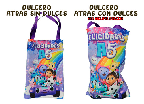 15 Dulceros Bolsita La Casa De Muñecas De Gabby Mod 3 Fiesta Lila La Casa De Juguetes De Gabby Mod3