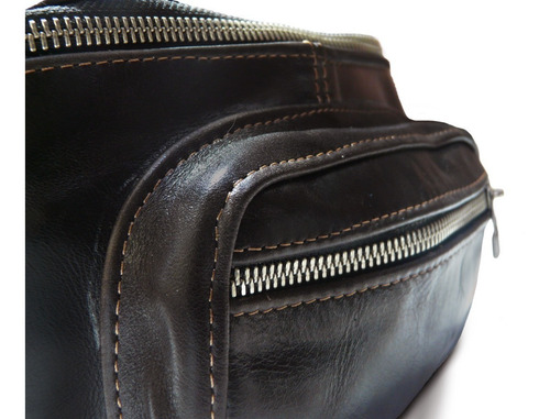 Riñonera Cuero Vacuno Original Cierres Regulable Moda