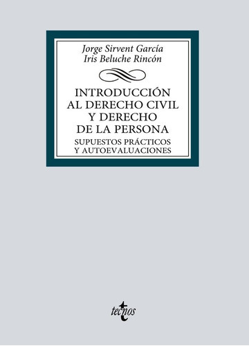 Introduccion Al Derecho Civil Y Derecho De La Persona, De Sirvent Garcia, Jorge. Editorial Tecnos, Tapa Blanda En Español