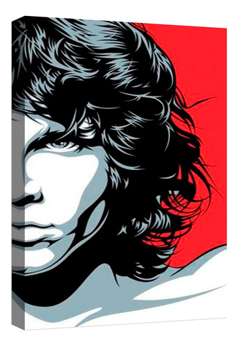 Cuadro Decorativo Canvas Moderno Jim Morrison Color Jim Morrison 2 Armazón Natural