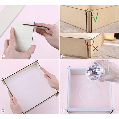 Para Molde De Silicone De Resina Epóxi De Cristal Diy De 6