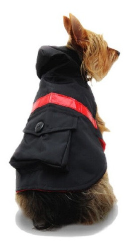 Impermeable Reflejante Negro Mascota Perro Talla 5 Pet Pals