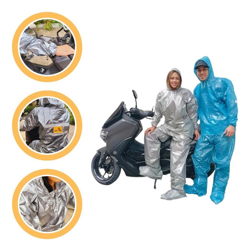 Traje Impermeable Plastico Calibre 2.0 Metalizado Grueso