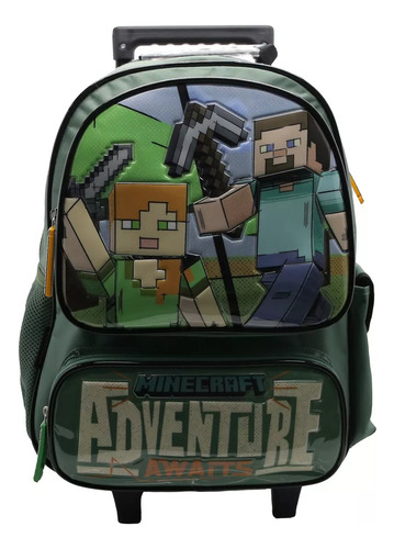 Mochila Escolar Carro 16´´ Minecraft Boom 45x30cm Cresko Mca