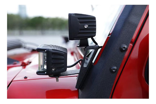 Par Bases Porta Faros Auxiliares Parabrisas Jeep Wrangler Jk